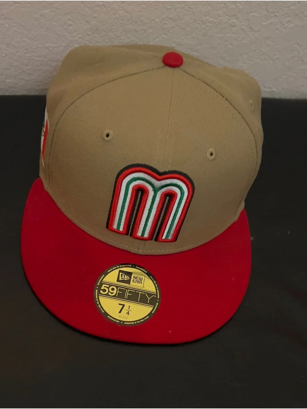 New Era Red, Tan, Green & White 59FIFTY Fitted Hat